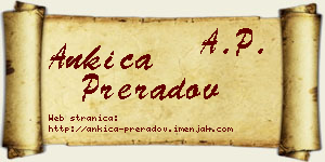Ankica Preradov vizit kartica